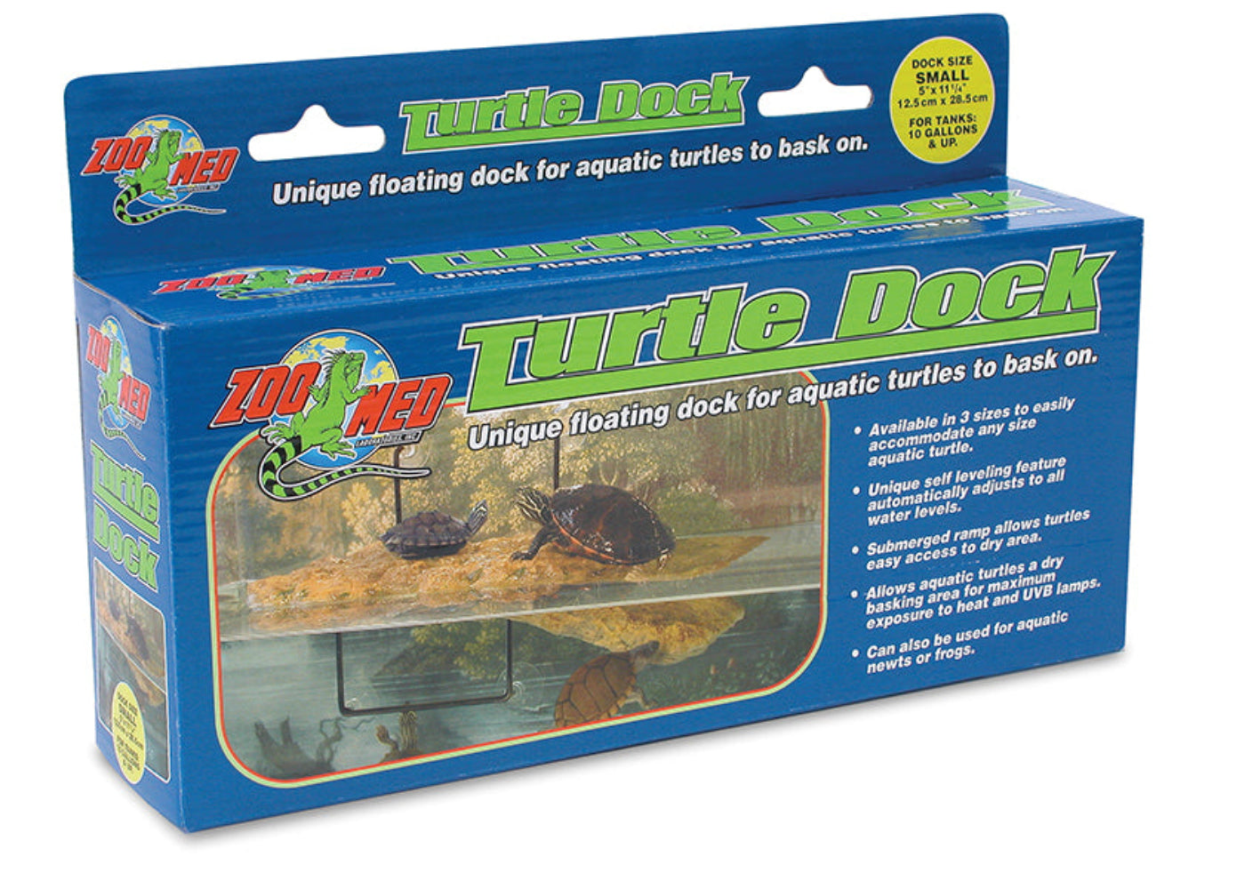 Zoo Med Turtle Dock floating basking platform – self-levelling faux rock turtle dock with submerged ramp available in small medium and large for aquatic turtles