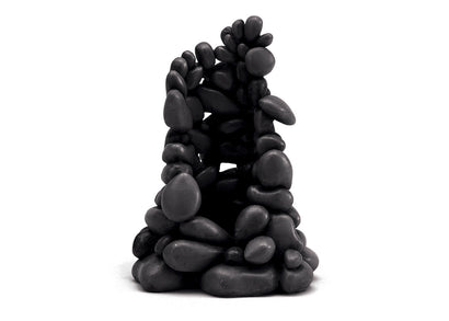 biOrb Pebble Ornament Samuel Baker stacked pebble aquarium sculpture in black and white