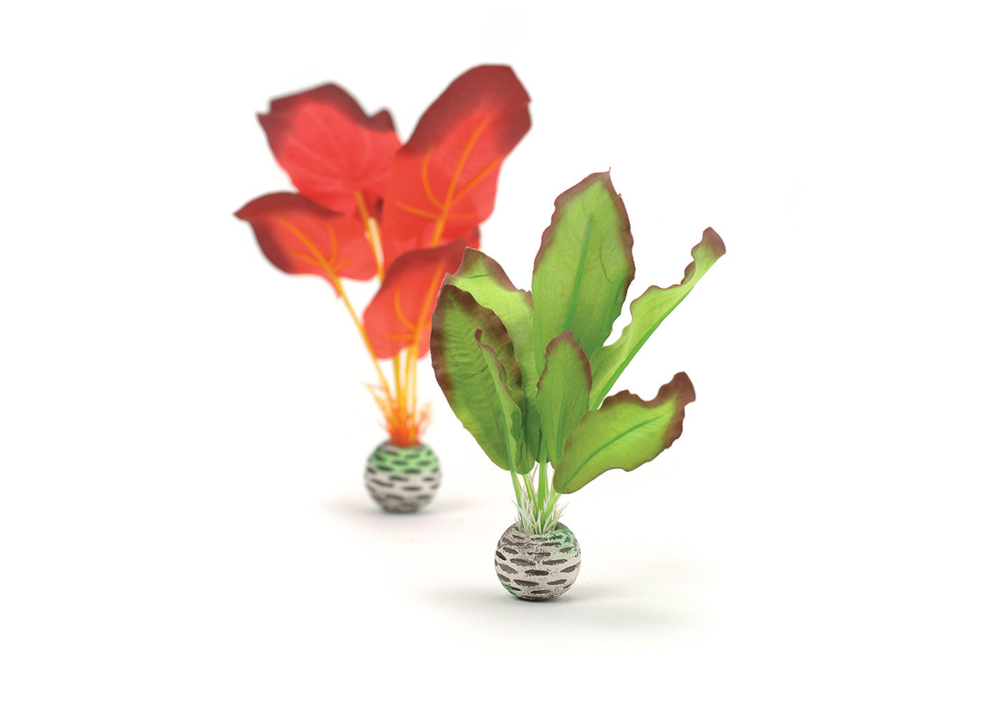 biOrb Silk Plant Set of 2 artificial silk aquarium plants with weighted ball bases