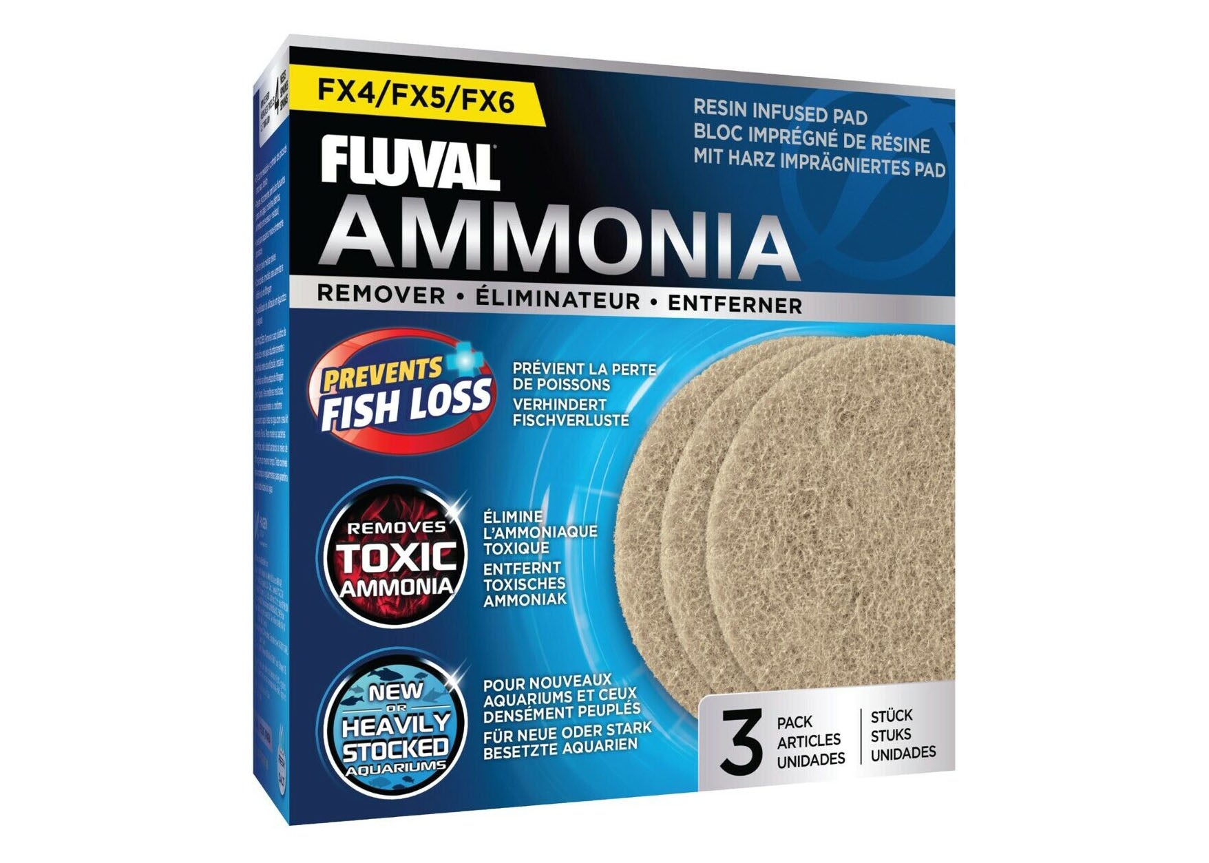 Fluval FX4/FX5/FX6 Ammonia Pads 3pk