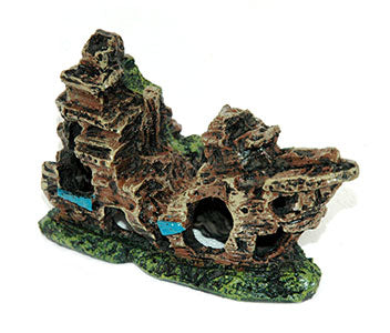 AquarWorld Sml Ship, broken ship ornament, aquarium statue, pirate ship