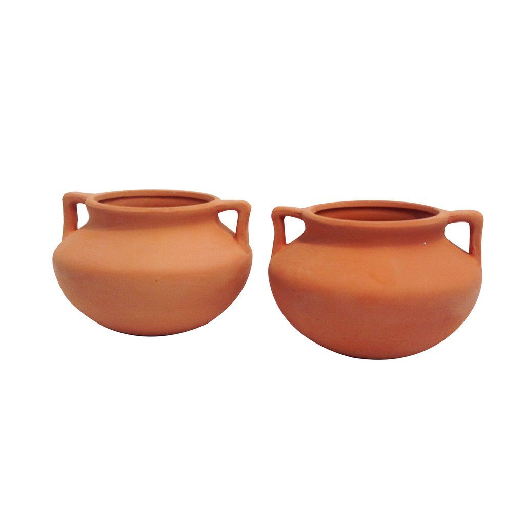 Bare Terracotta Urn with Handles